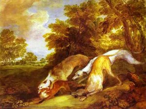 Dogs Chasing A Fox — Thomas Gainsborough