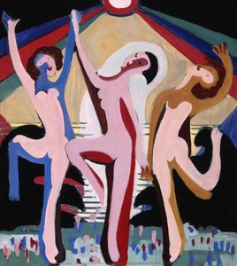Colorful Dance I: Design For The Ceremonial Hall At The Museum Folkwang — Ernst Ludwig Kirchner