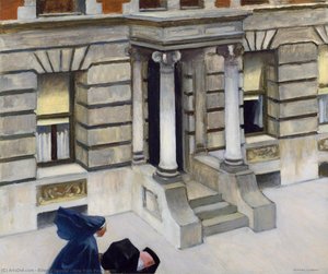 New York Pavements — Edward Hopper