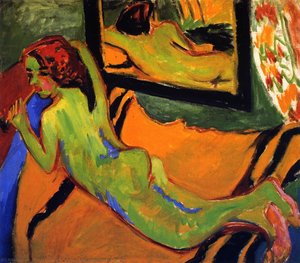 Liegender Akt Vor Siegel — Ernst Ludwig Kirchner