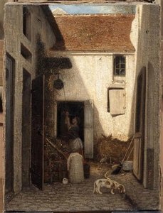 La Cour De Ferme — Alexandre Gabriel Decamps