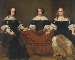 Portretten Van Drie Regentessen Van Het Leprozenhuis In Amsterdam — Ferdinand Bol