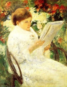 Woman Reading In A Garden — Mary Stevenson Cassatt