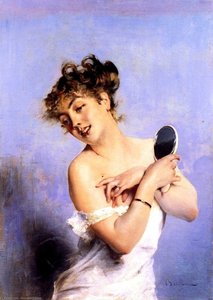 La Toilette (also Known As Young Woman In Déshabillé With A Mirror) — Giovanni Boldini