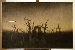 Abbey Among Trees, Raking Light — Caspar David Friedrich