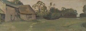 A Landscape With Farm Buildings — Sir Alfred James Munnings