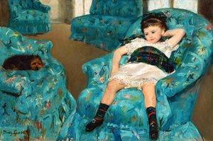Little Girl In A Blue Armchair — Mary Stevenson Cassatt